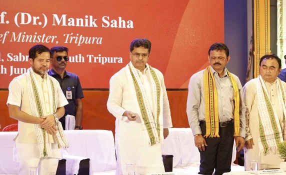 Tripura CM Dr Manik Saha inaugurates 19 projects of Rs. 32 cr in South Tripura.